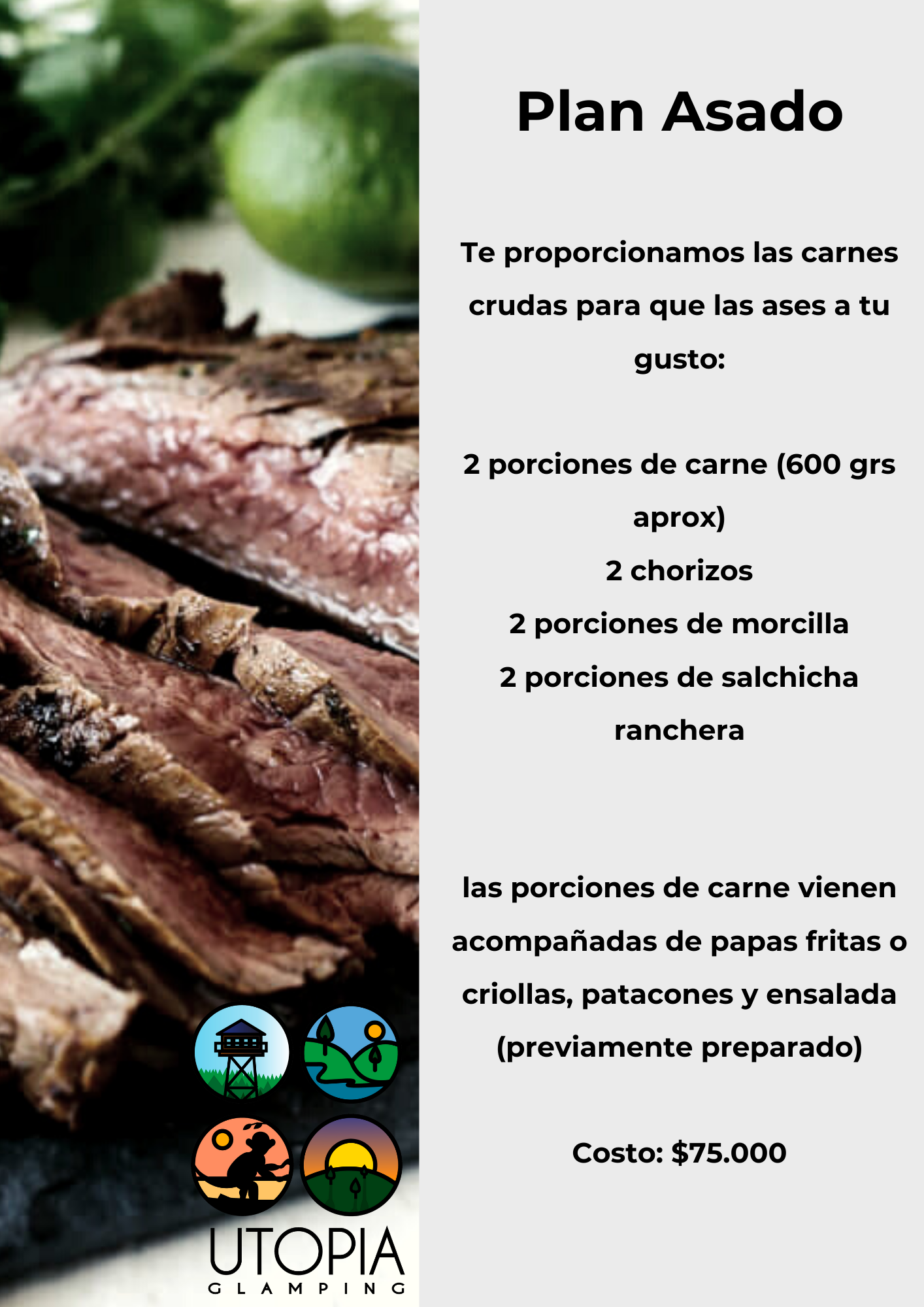 Plan Asado Utopia Glamping